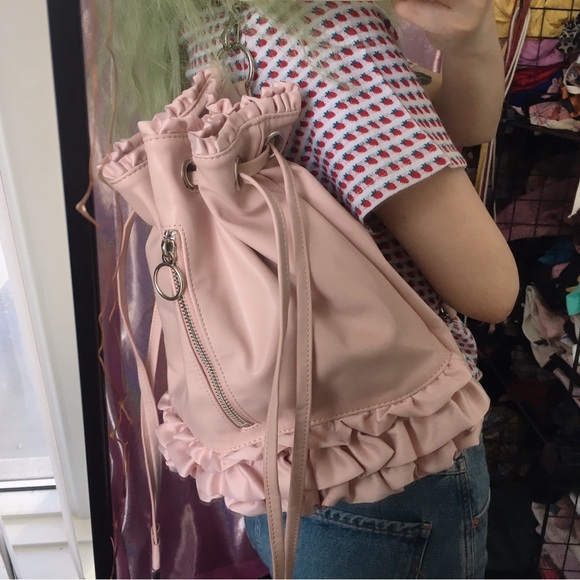 Kawaii pastel pink bag w 2 extra set of straps - Picture 3 of 8